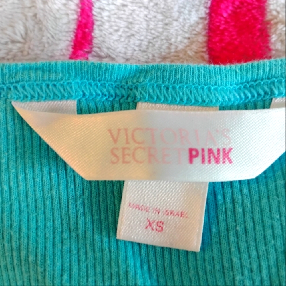 Victorias Secret PINK Turquoise Tank Top - Picture 3 of 3
